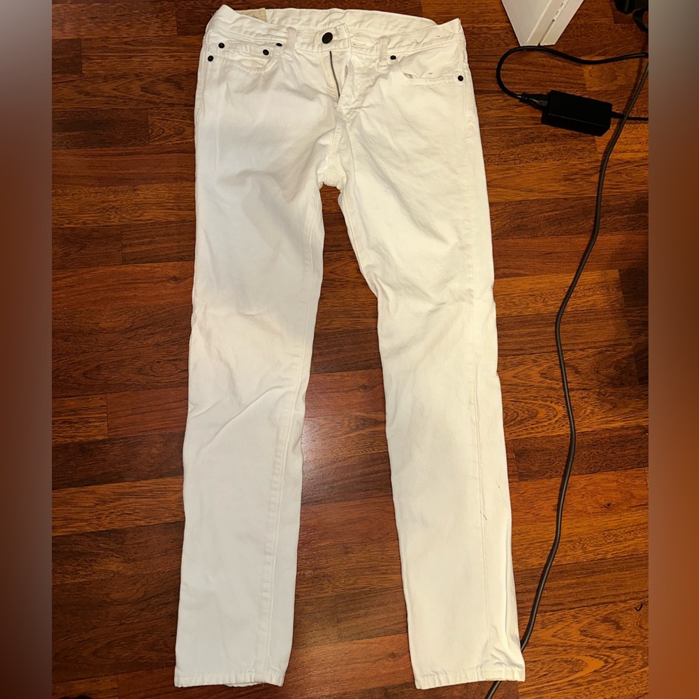 White Skinny Jeans Men 30x32